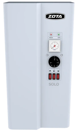 Котел электрический Zota Solo 4.5 кВт, 220/380В, (45 кв. м2) одноконтурный, настенный, цвет белый, для контура отопления