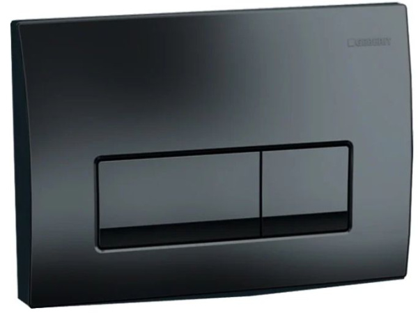 Инсталляция Geberit Duofix для подвесного унитаза, со смывным бачком Delta, смывная клавиша Delta50, черный глянцевый 458.128.DW.1