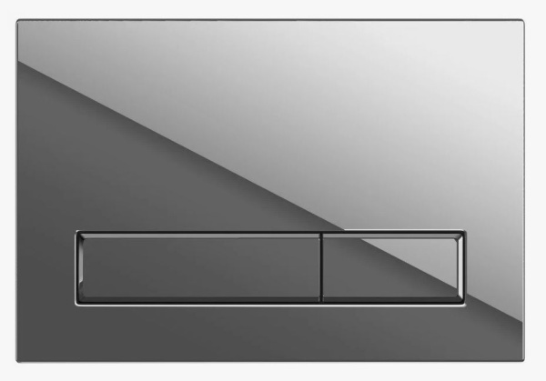 Кнопка смыва Cersanit Blick для LINK PRO/VECTOR/LINK/HI-TEC,двойной смыв, хром глянцевая, клавиша управления для сливного бачка, инсталляции унитаза, двойная, механическая, панель, универсальная, размер 220х13х150 мм