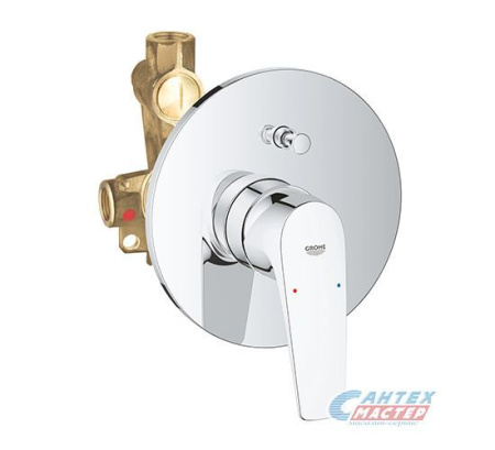 Смеситель для ванны Grohe BauFlow скрытого монтажа хром 29113000 Смеситель для ванны Grohe BauFlow скрытого монтажа хром 29113000