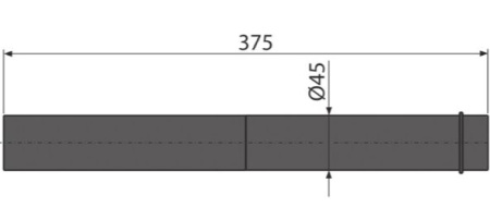 Впускной патрубок Alcaplast D45 удлиненный M147