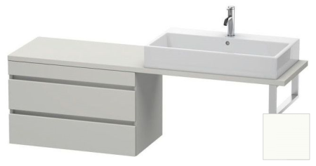 Тумба/шкафчик для консоли/столешницы Duravit DuraStyle под раковину 80х47,8х51,2 см, подвесная, ДСП, цвет: бетонно-серый/белый матовый, 2 выдвижных ящика, прямоугольная
