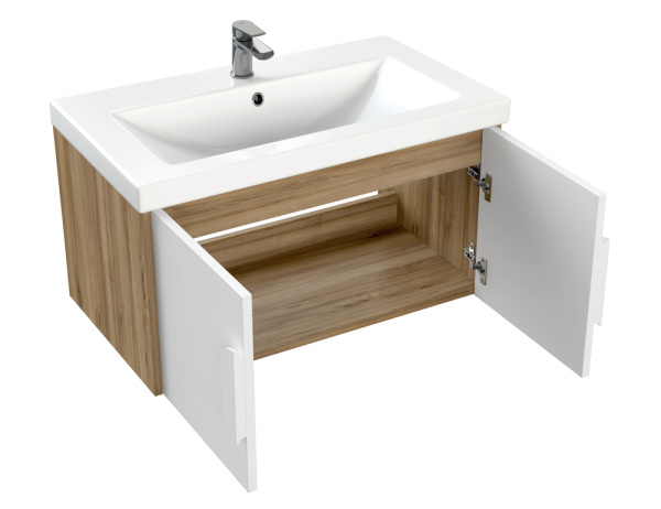 Тумба под раковину Cersanit COMO 80 белая подвесная 69339 для раковины COMO 80