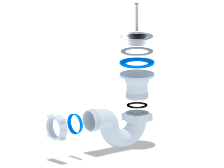 Сифон для душевого поддона АНИ 1 1/2х40 мм для душевых поддонов с отверстием слива Ø50 мм