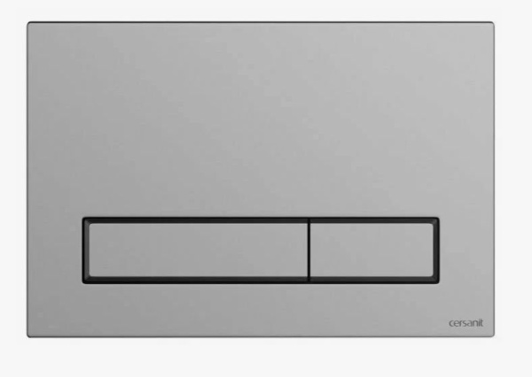 Кнопка смыва Cersanit Blick для LINK PRO/VECTOR/LINK/HI-TEC,двойной смыв, хром матовая, клавиша управления для сливного бачка, инсталляции унитаза, двойная, механическая, панель, универсальная, размер 220х13х150 мм