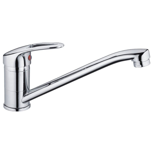 Смеситель для кухни/мойки HAIBA CRON однозахватный, поворотный, длина 221 мм, силумин, цвет хром