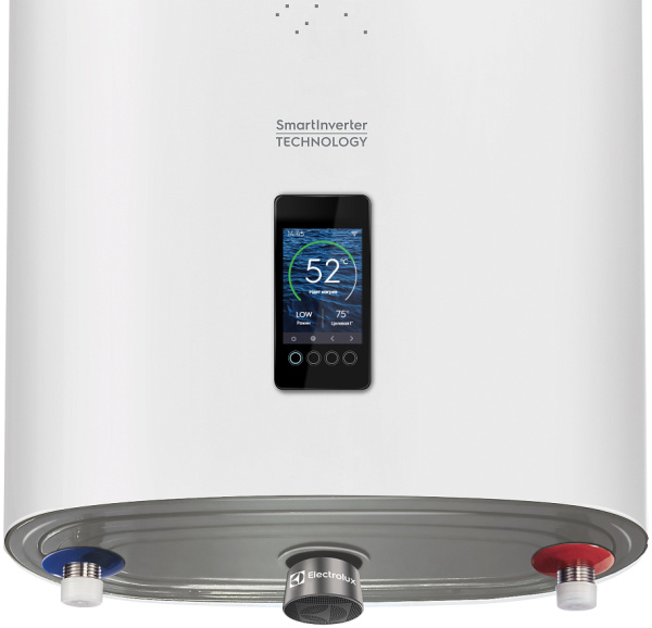Водонагреватель электрический Electrolux EWH 30 SmartInverter накопительный с Wi-Fi , ТЭН сухой , бак из нержавеющей стали Время нагрева Δ 40°С: 62 мин