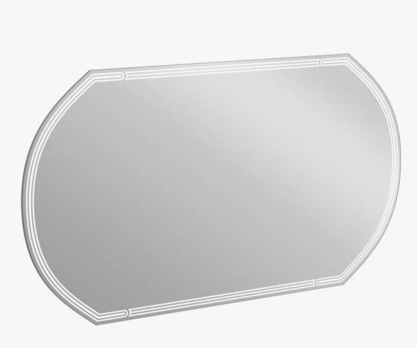 Зеркало Cersanit LED 090 design, 120х70х4 см, с LED/ЛЕД-подсветкой, овальное, с антизапотеванием, выключатель инфракрасный, для ванны