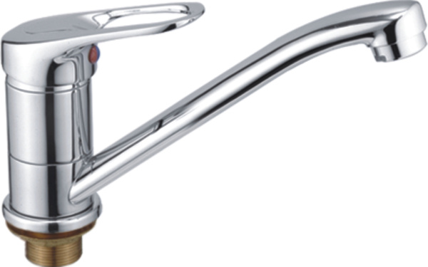 Смеситель для умывальника HAIBA однозахватный, поворотный, латунный, длина 189 мм, латунь, цвет хром