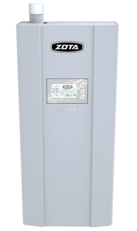 Котел электрический Zota Smart 9 кВт, 220/380В, (90 кв. м2) одноконтурный, настенный (ЖК дисплей), цвет белый, для контура отопления