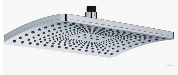 Душевая насадка для тропического душа OSGARD AMANT, прямоугольная, с 1 режимом, хромированная/пластмассовая, для душа/ванной