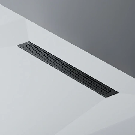 Душевой трап (лоток) AM.PM MasterFlow 600 мм комбинированный затвор с черной матовой решеткой, цвет черный матовый, выходная труба 40/50 мм, линейный