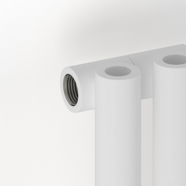 Радиатор отопления Сунержа Эстет-0 1200х135 3 секции, цвет матовый белый, универсальное подключение, нержавеющая сталь, трубчатый