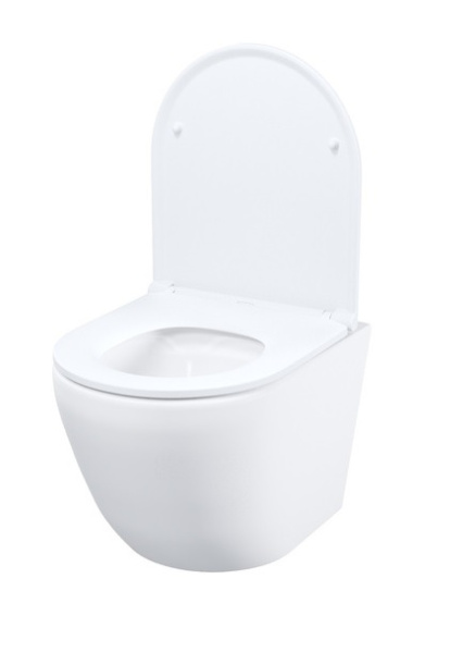 Унитаз подвесной IDDIS Blanco Q горизонтальный (прямой, в стену) выпуск, безободковый, смыв торнадо, с быстросьемным сиденьем микролифт, с крышкой (сиденье) дюропласт, цвет белый BLQNDSEI25