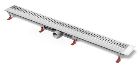 Водоотводящий желоб MCH CH650/50B Basic 650 мм, глянцевый хром, пластиковый, с пластиковой рамкой с боковым сливом D 50