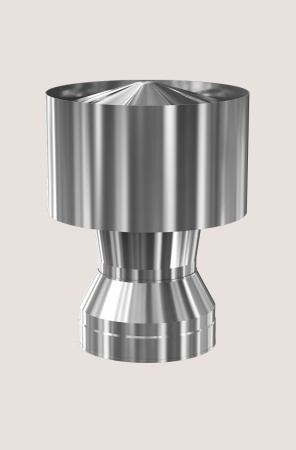 Дефлектор-заглушка DN200/280 Теплодар, на сэндвич трубу дымохода, из нержавейки (AISI 439, 0,5 мм)