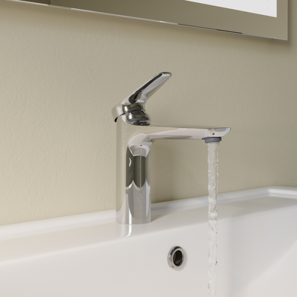 Смеситель для раковины/умывальника IDDIS Zodiac X однорычажный, неповоротный, керамический картридж, длина излива 124 мм, латунь, цвет хром глянцевый ZDXSB00i01