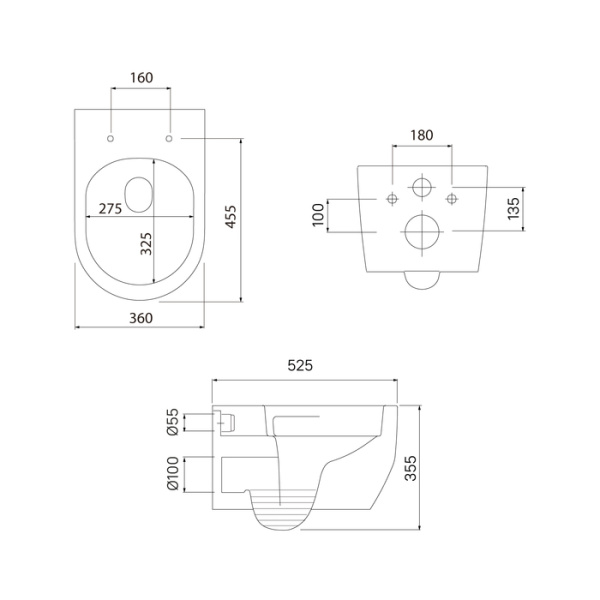 Комплект IDDIS Basic 3 в 1 инсталляция Profix, подвесной унитаз Aiger с сиденьем из дюропласта с микролифтом и функцией быстрого снятия, клавиша смыва черная BASAI02i73