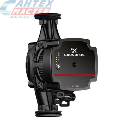 Насос циркуляционный GRUNDFOS ALPHA1 L 32-40, L180 мм, 2.8 м³/ч, напор 4.4 м, 10 бар, 0,25 кВт, 230 В, с гайками, повышающий давление, для систем отопления частных домов, квартир Насос циркуляционный GRUNDFOS ALPHA1 L 32-40, L180 мм, 2.8 м³/ч, напор 4.4 м, 10 бар, 0,25 кВт, 230 В, с гайками, повышающий давление, для систем отопления частных домов, квартир