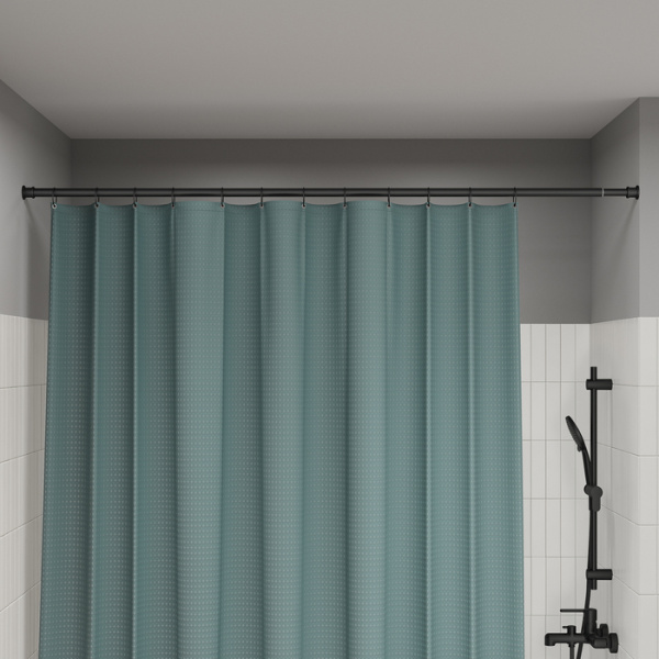 Карниз IDDIS Elegante для ванной комнаты 110-200 см, регулируется, цвет черный матовый, алюминий, телескопический RSB0120i14