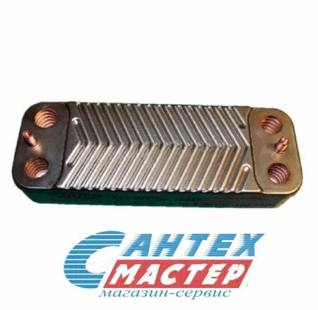 Теплообменник пластинчатый Wolf 2 1/2" 730 кВт для газовых котлов, нерж сталь (Вольф)