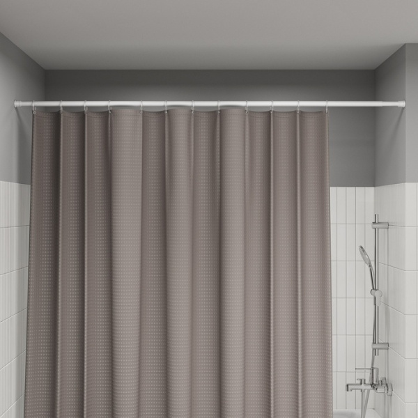 Карниз IDDIS Elegante для ванной комнаты 110-200 см, регулируется, цвет белый матовый, алюминий, телескопический SRW0120i14