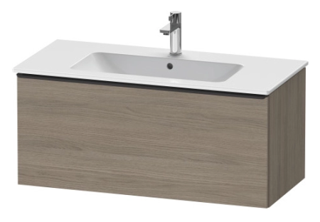 Тумба под раковину Duravit D-Neo, 121х46,2х44 см, подвесная, 1 выдвижной ящик, ДСП, цвет: дуб терра, шкафчик навесной, прямоугольная, правая/левая, в ванную комнату