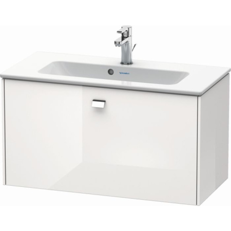 Тумба/шкафчик для консоли/столешницы Duravit Brioso под раковину 82х48х44,2 см, подвесная, ДСП, цвет: белый глянец/хром, 1 выдвижной ящик, прямоугольная