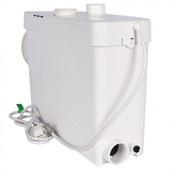 Канализационная насосная установка ROMMER BIOLIFT R-4S, выход сбоку 1х100 мм/3х40 мм, цвет белый, мощность 450 Вт, для унитаза, раковины, душевой кабины + 1 дополнительные вход