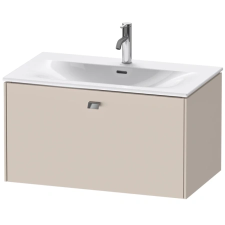Тумба под раковину для консоли/столешницы Duravit Brioso 92х48х44,2 см, подвесная, ДСП, цвет: серо-коричневый/хром, 1 выдвижной ящик, прямоугольная