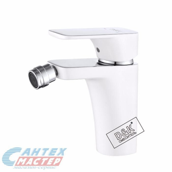 Смеситель для биде D&K Berlin Steinbeis однорычажный белый хром DA1432216