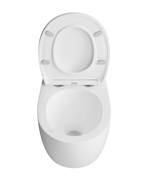 Унитаз подвесной Aquatek Сириус, белый, горизонтальный (в стену) выпуск, с быстросъемным сиденьем микролифт, дюропласт, безободковый, смыв торнадо, под скрытый бачок