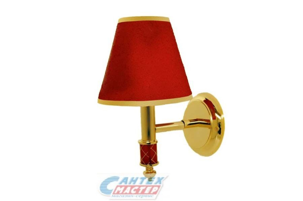 Светильник Boheme Murano 765 для ванной настенный золото/красный