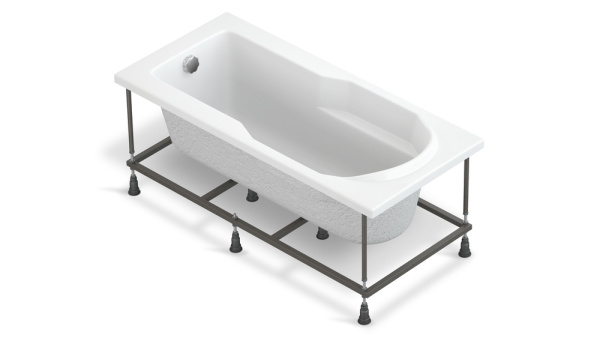 Ванна Cersanit Santana 150х70  акриловая, цвет- белая, (без гидромассажа, рамы, сифона, фронтальной панели) прямоугольная, левосторонняя/правосторонняя, левая/правая, пристенная, литьевая, литая, в квартиру, дом, дачу, хрущевку, сантехника, размер