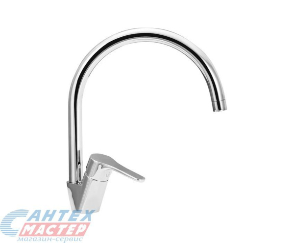 Смеситель для раковины Teka однорычажный, излив высокий поворотный, керамический, латунь, цвет хром, без донного клапана