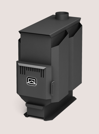 Печь-камин Т-80 ТЕПЛОДАР 80м³, отопительная, напольная, пристенная, дверца со стеклом, длительного горения, на дровах/брикетах, для частного дома/дачи/гаража