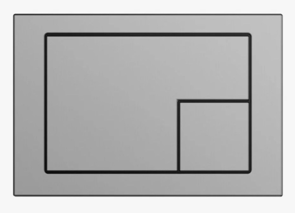 Кнопка смыва Cersanit Corner для LINK PRO/VECTOR/LINK/HI-TEC,двойной смыв, хром матовая, клавиша управления для сливного бачка, инсталляции унитаза, двойная, механическая, панель, универсальная, размер 220х13х150 мм
