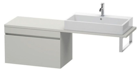 Тумба/шкафчик для консоли/столешницы Duravit DuraStyle под раковину 80х54,8х51,2 см, подвесная, ДСП, цвет: бетонно-серый, 1 выдвижной ящик, прямоугольная