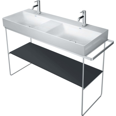 Полка Duravit DuraSquare для металлической консоли под раковину, размер 116,4х38 см, цвет: серая фланель, стеклянная, прямоугольная, вставка, для раковины, в ванную комнату