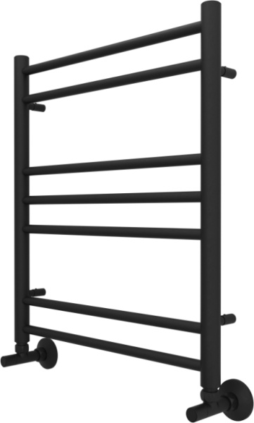 Полотенцесушитель Aquatek Либерти водяной П7 500х600 мм черный муар, нержавеющая сталь, лесенка, подключение нижнее