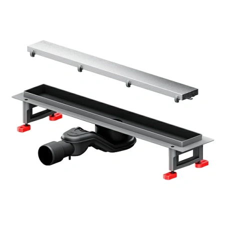 Душевой трап (лоток) AM.PM MasterFlow 500 мм комбинированный затвор со стальной матовой решеткой, под плитку, выходная труба 40/50 мм, линейный