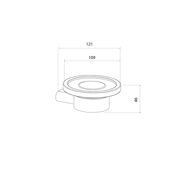 Мыльница IDDIS Petite, настенная, нержавеющая сталь/стекло, форма круглая, для душа/мыла, в ванную/туалет/душевую кабину, цвет черный матовый PETBLSGi42