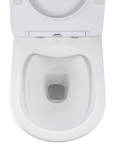 Унитаз подвесной Vincea Edge-M 55,5х36,5х35,5 безободковый, цвет белый, фарфор, овальный, горизонтальный выпуск (в стену), для инсталляции/скрытого бачка, антивсплеск