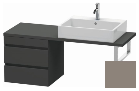 Тумба/шкафчик для консоли/столешницы Duravit DuraStyle под раковину 50х47,8х51,2 см, подвесная, ДСП, цвет: графит/базальт, 2 выдвижных ящика, прямоугольная