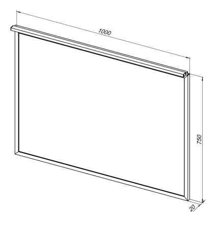 Зеркало Allen Brau Priority 100х75х2 см с подсветкой, прямоугольное, подвесное/настенное, цвет рамы черный браш, для ванной комнаты