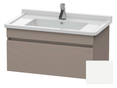 Тумба/шкафчик для консоли/столешницы Duravit DuraStyle под раковину 80х47,8х51,2 см, подвесная, ДСП, цвет: базальт/белый матовый, 1 выдвижной ящик, прямоугольная