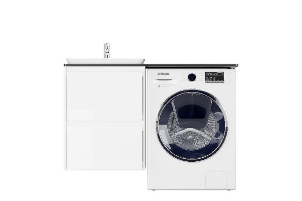 Тумба под столешницу Velvex Klaufs 56*50.2Y, 558х500х715 мм, подвесная, цвет белый, 2 выдвижных ящика/выдвижной органайзер, МДФ,  правая/левая, правосторонняя/левосторонняя/универсальная, в ванную комнату