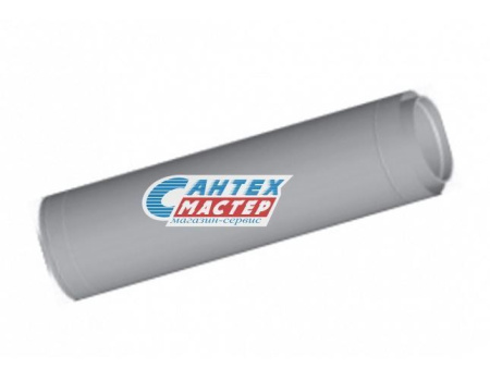 Труба для дымохода Wolf DN80 L1000 мм сталь (белый) коаксиальных газовых котлов отопления (Вольф)