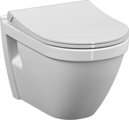 Унитаз подвесной Vitra S50, с функцией биде, белый, горизонтальный (в стену) выпуск, без сиденья, безободковый, система антивсплеск, антибактериальное покрытые, под скрытый бачок