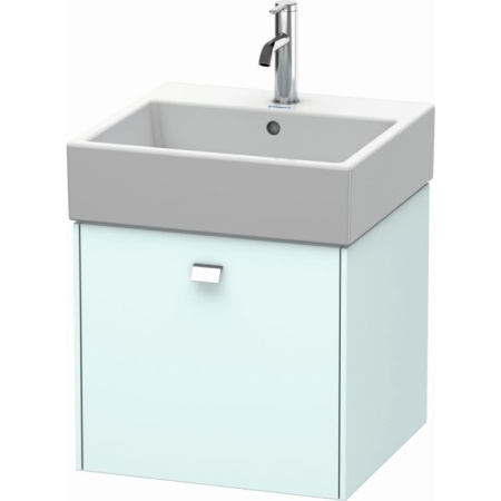 Тумба/шкафчик для консоли/столешницы Duravit Brioso под раковину 32х48х44,2 см, подвесная, ДСП, цвет: светло-голубой/хром, 1 выдвижной ящик, прямоугольная